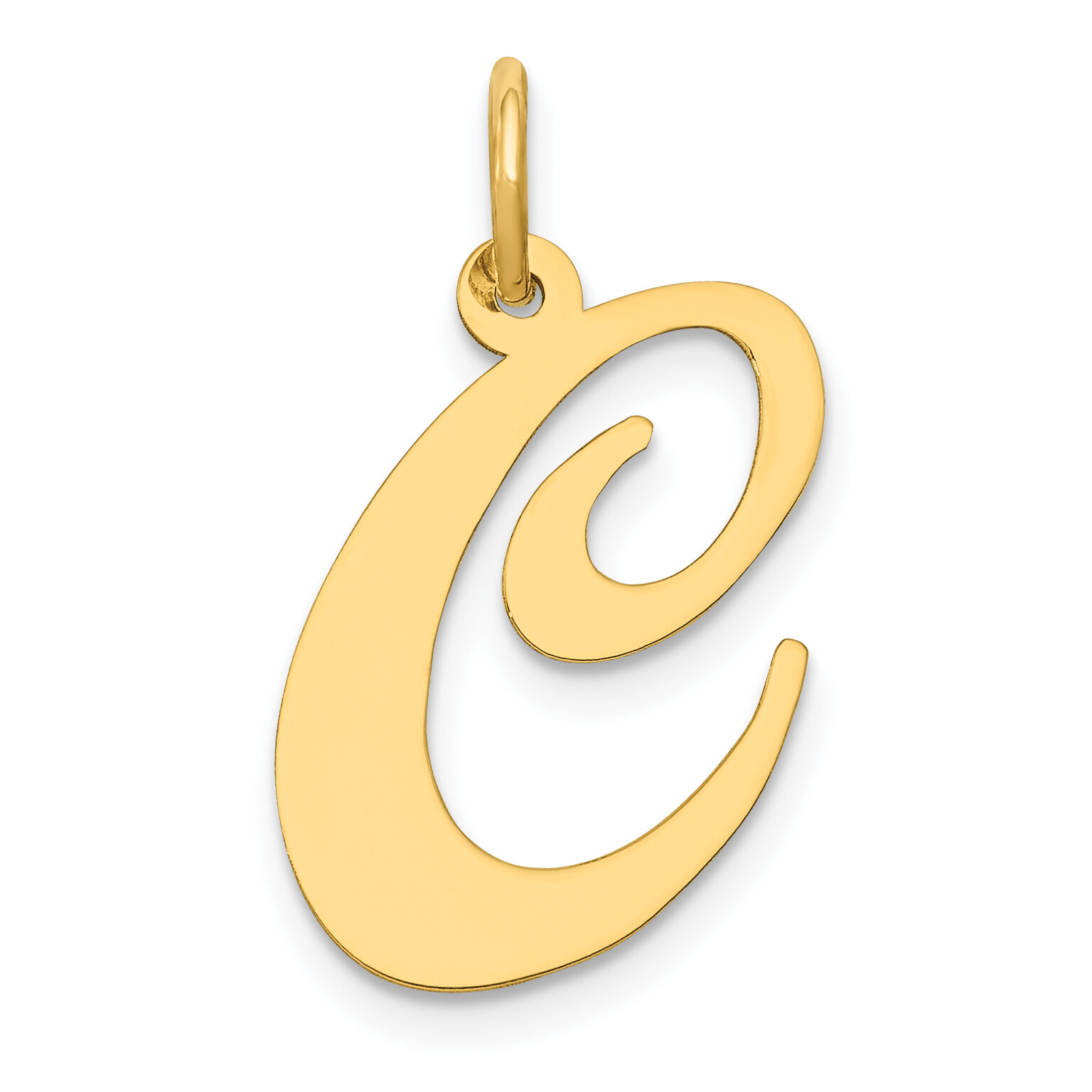 14k Large Fancy Script Letter C Initial Charm YC654C