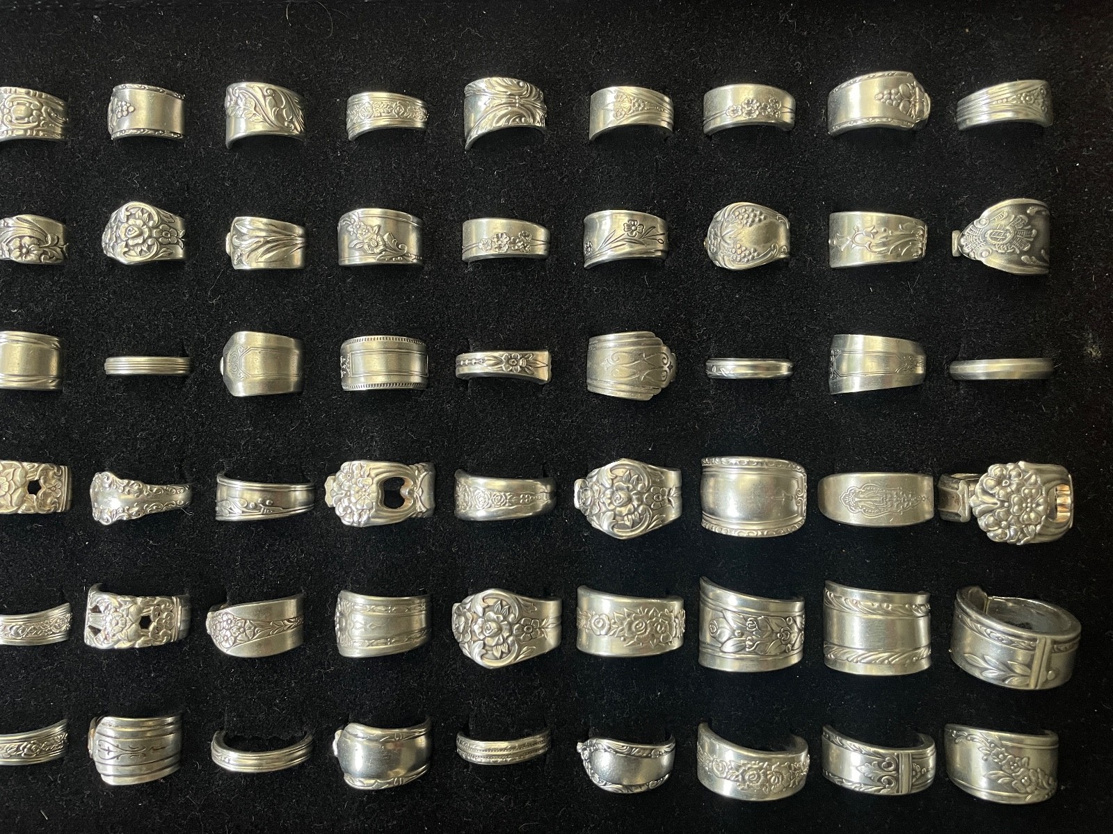 Bulk Wholesale Silverplate Spoon Ring Lot | 50 Rings