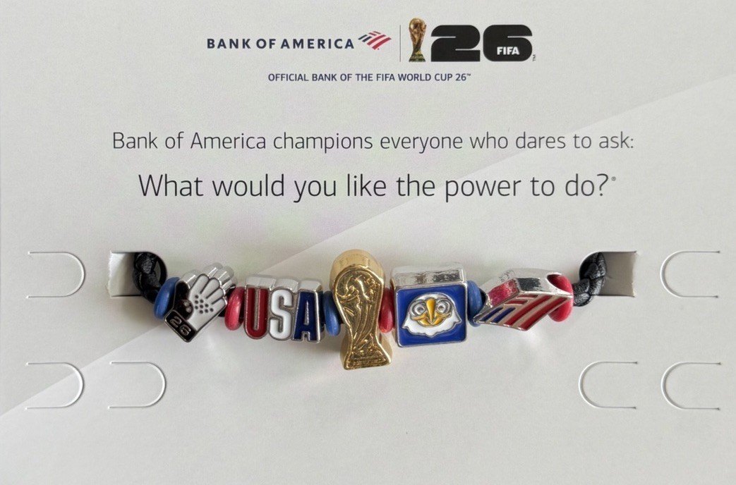FIFA World Cup 26 Bank of America RARE USA Charm Bracelet