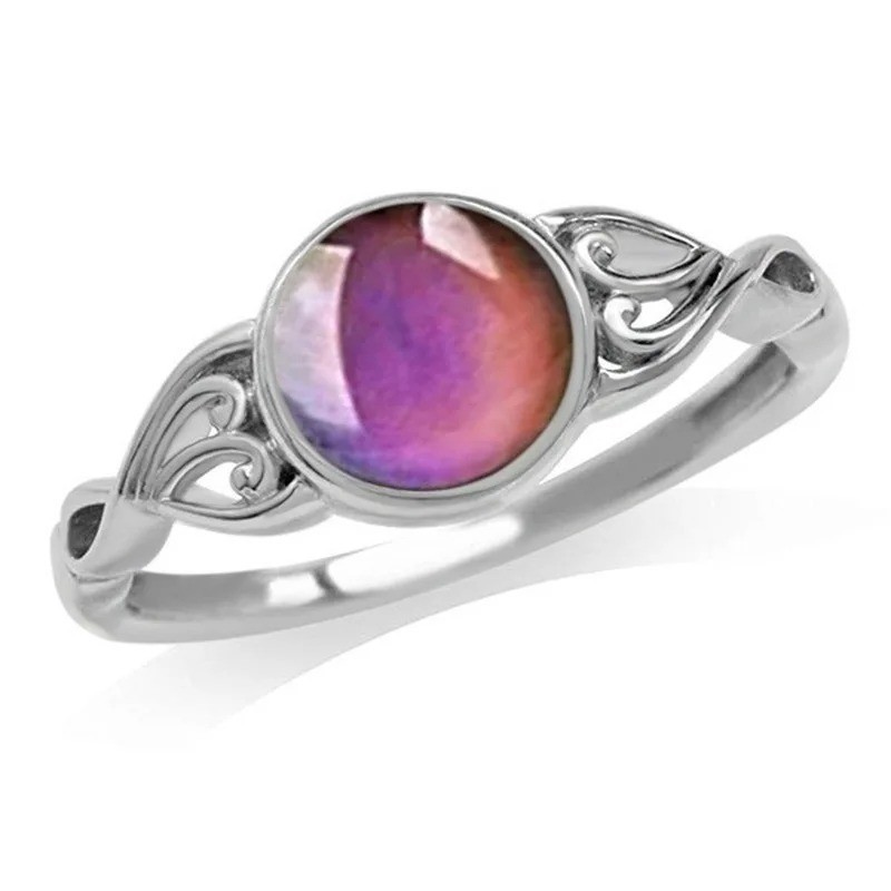Color Changing Moon Stone Mood Ring Gift for Women