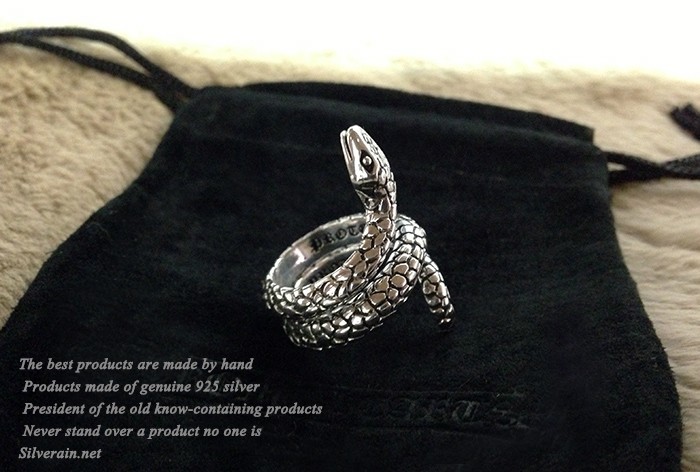Snake Silver Ring Biker Ring 925 Free Size