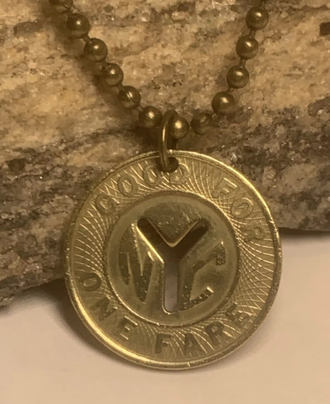 NYC Subway Token Pendant Necklace Vintage New York City. Wear History! Gift 🎁