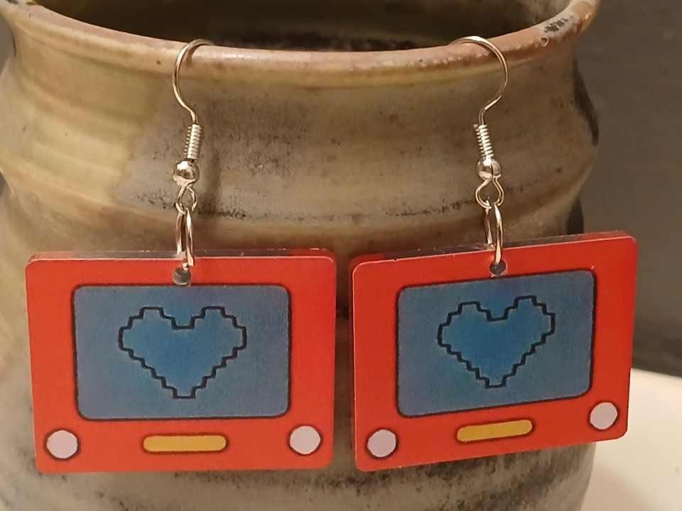 Etch A Sketch Earrings – Nostalgia Novelty Accessories NEW