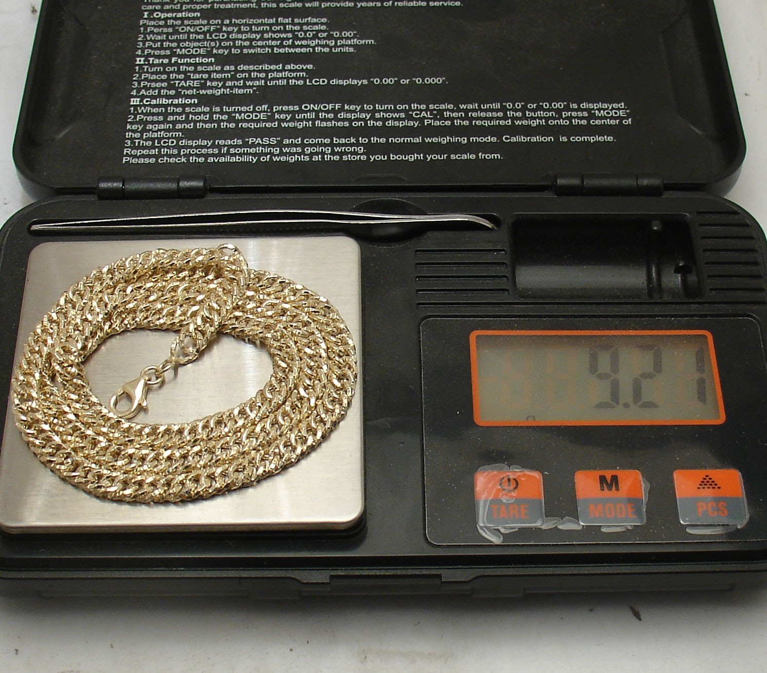 Technibond Diamond Cut Curb Cuban Chain Necklace 14K Yellow Gold Clad Silver