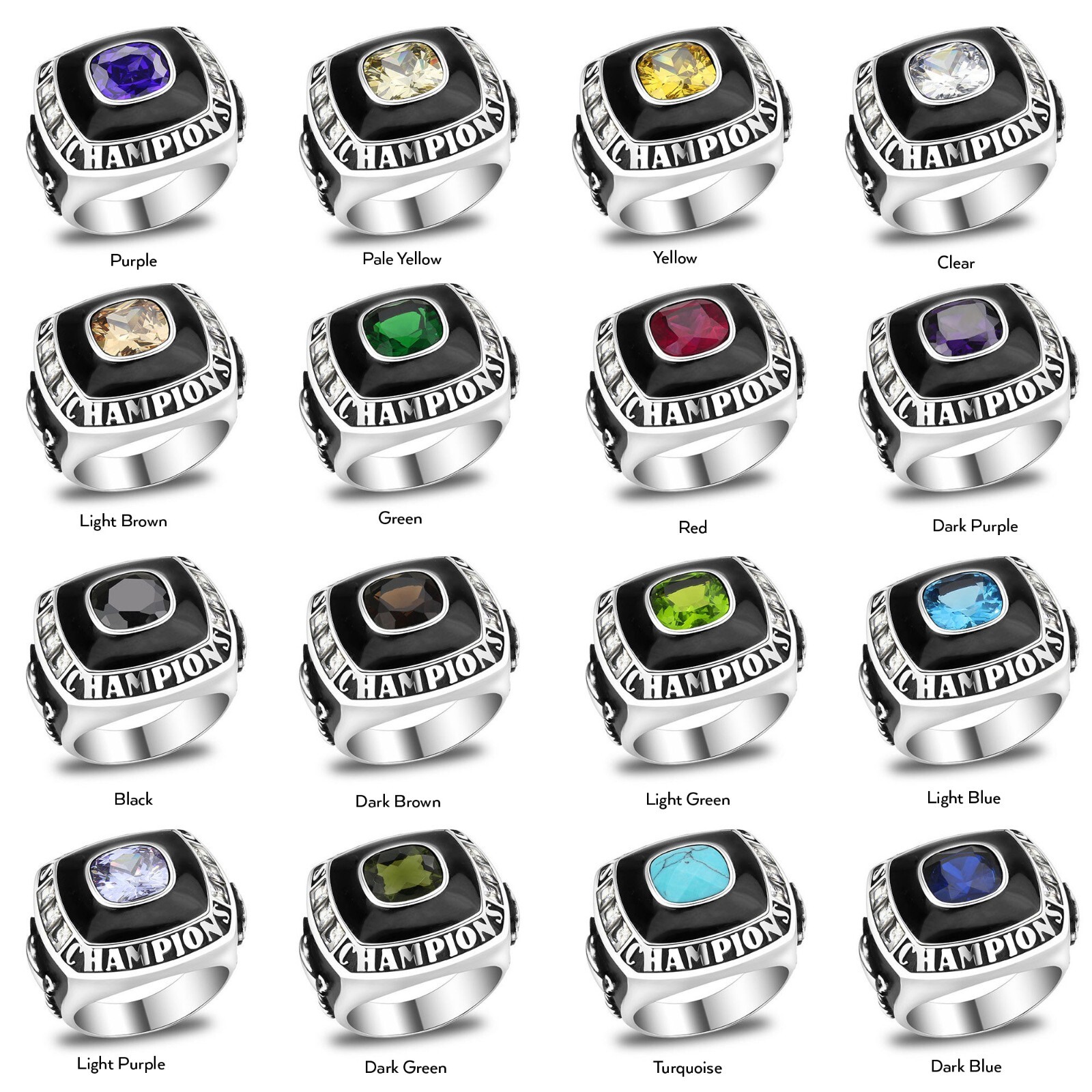 Custom Text and Color Championship Ring – Football, baseball, basketball, esport