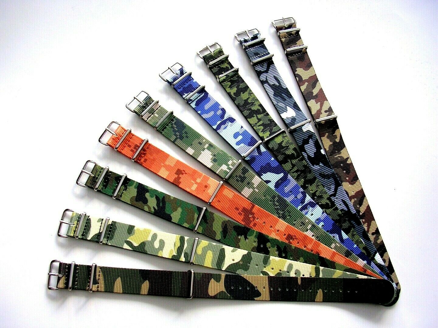 NATO ® CAMO Ballistic nylon G10 watchband Military strap RAF stitched IW SUISSE