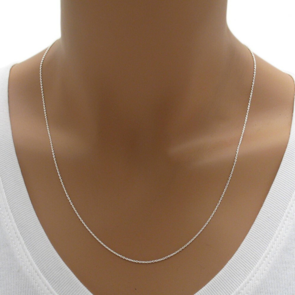 Guaranteed Genuine 925 Sterling Silver Thin Rolo Chain Necklace 0.7mm