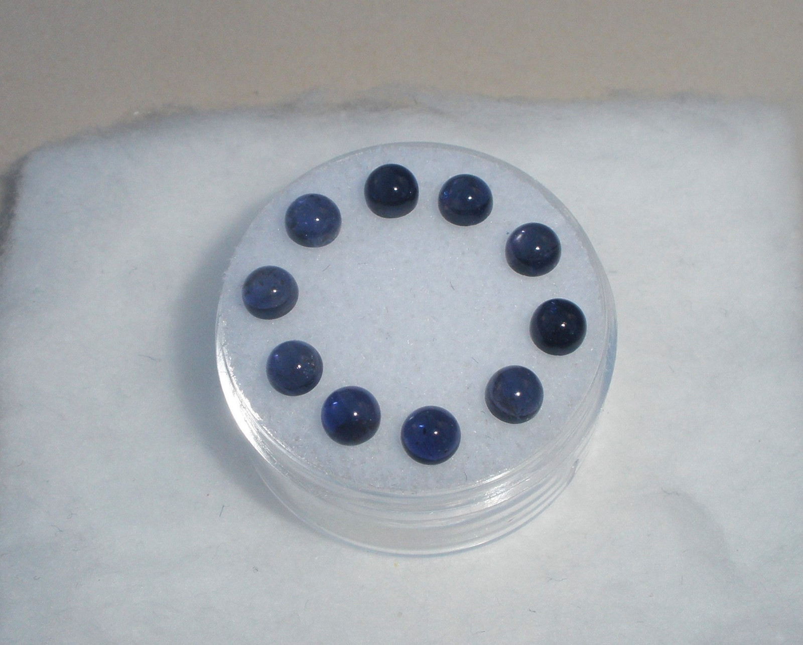 10 Iolite Round Cabochon Loose Natural Gems 4mm each
