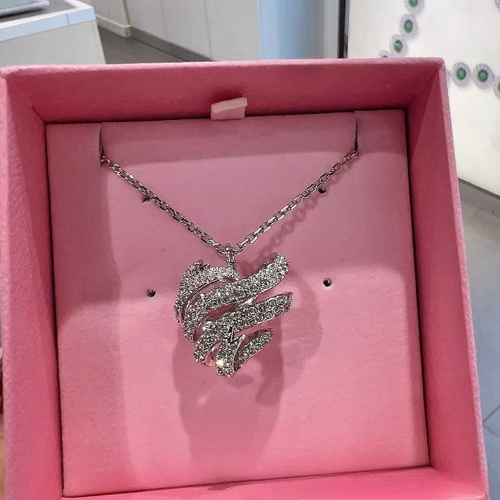 Swarovski Crystal Volta Ribbon Heart Necklace Bracelet Earrings Set