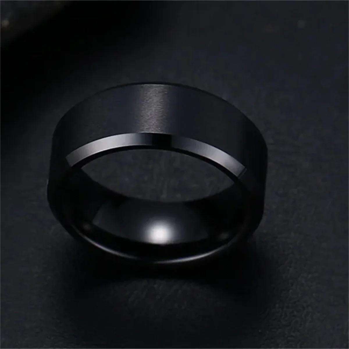 8mm Men Women Titanium Stainless Wedding Lover Couple Ring Gift Sz 5-13