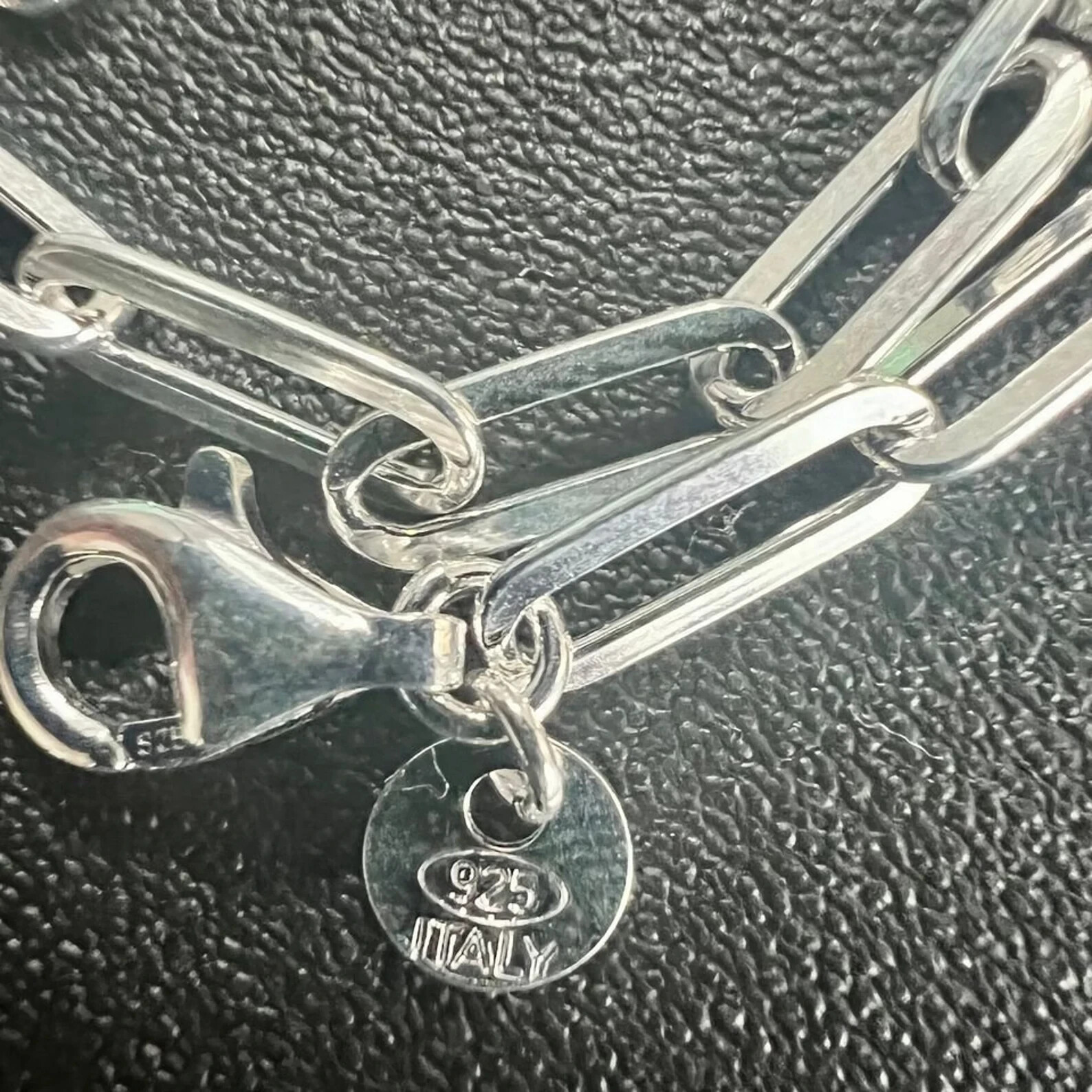 Italy Paperclip Bracelet Sterling Silver 925 4MM Bracelet Men Women FREE SHIPPIN
