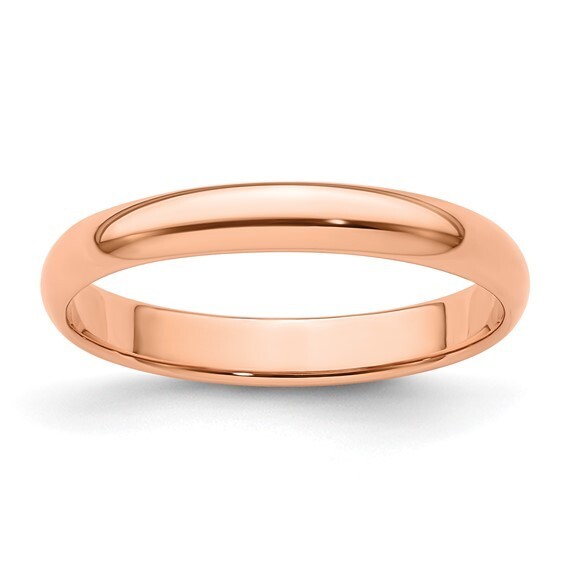 10K Solid Rose Gold 2mm 3mm 4mm 5mm 6mm 8m Men’s Women’s Wedding Band Ring