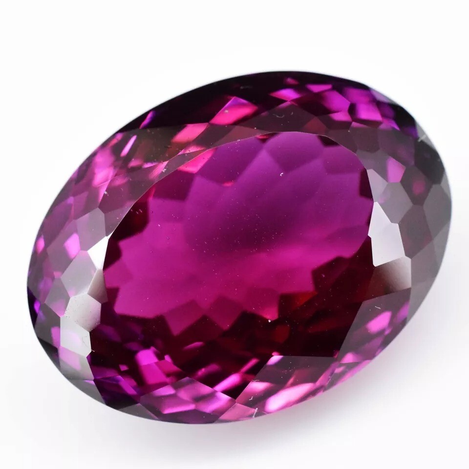 Raspberry Pink Natural Rhodolite Garnet 38-40 Ct Oval Certified Loose Gemstone