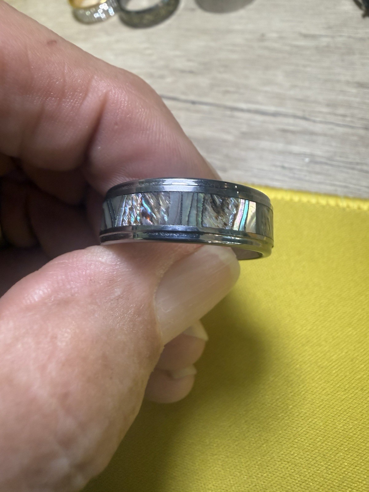 Gray Tungsten Carbide Wedding/Anniversary Band Ring 8mm Unisex Adults Size 11