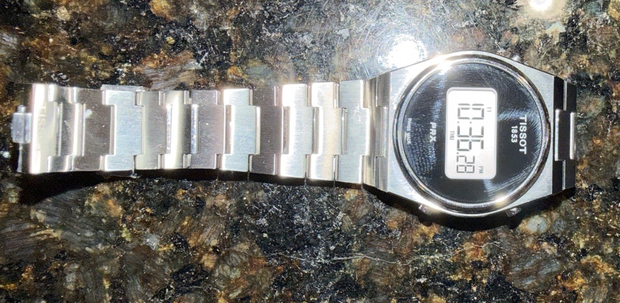 Tissot PRX Quartz Digital Black Dial Men’s Watch T1374631105000 Fantastic Used