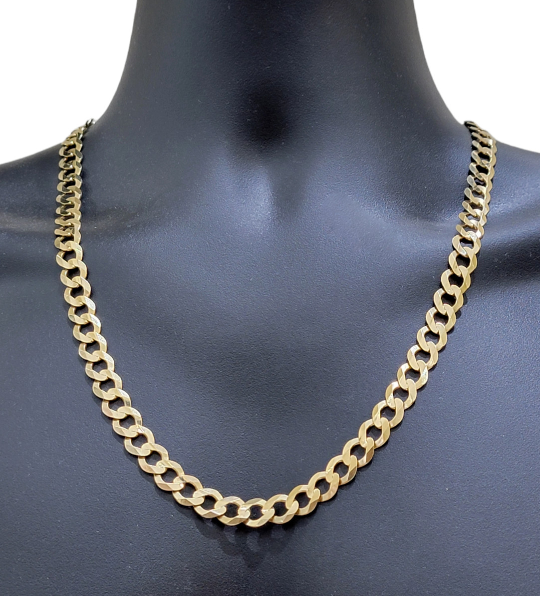 Real 10k Gold Chain Cuban Curb Link 10mm 18 in – 30 Inch Mens Solid 10kt Yellow