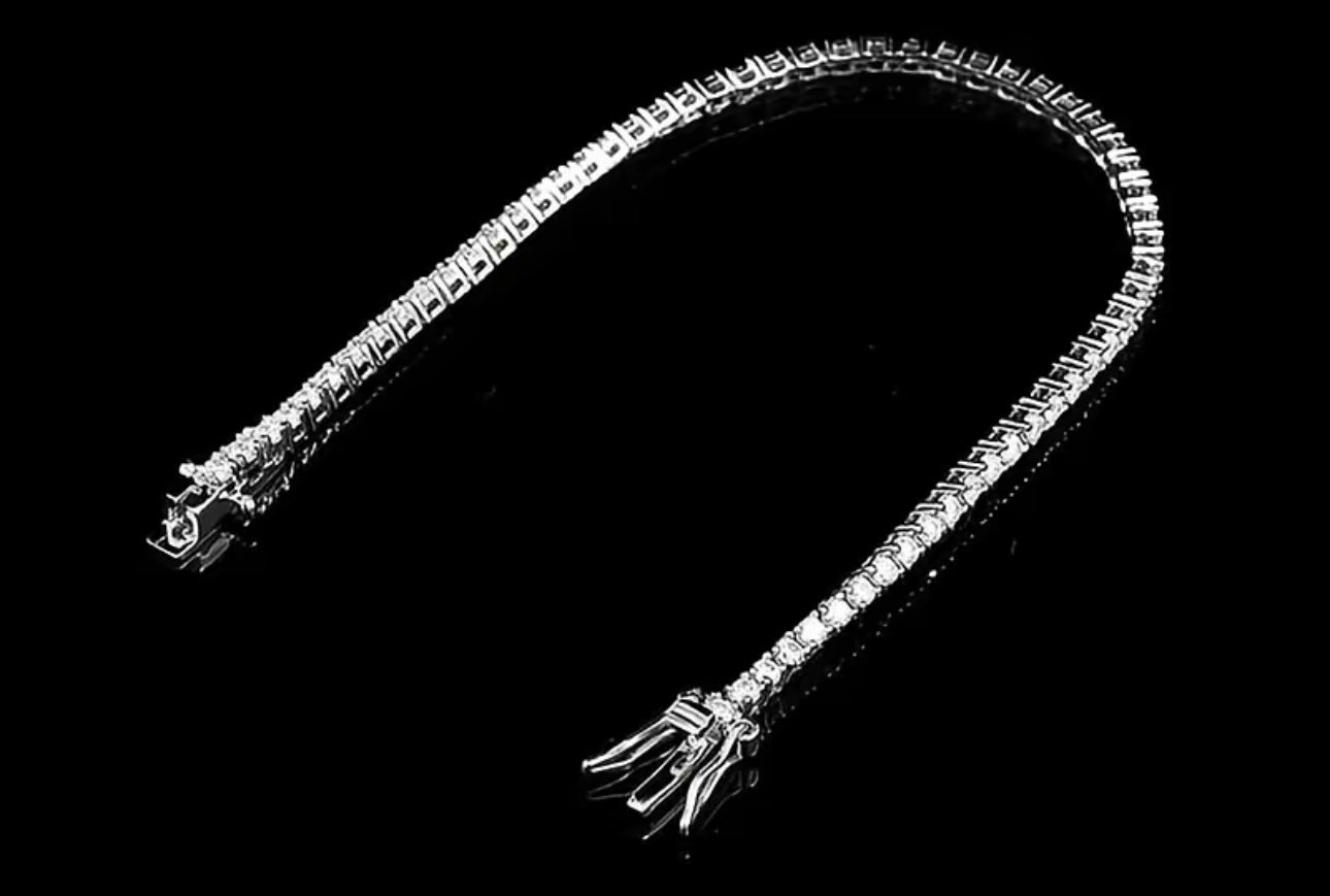 50% OFF VALENTINES DEAL | 2mm REAL Moissanite Tennis Bracelet | 6.5 in