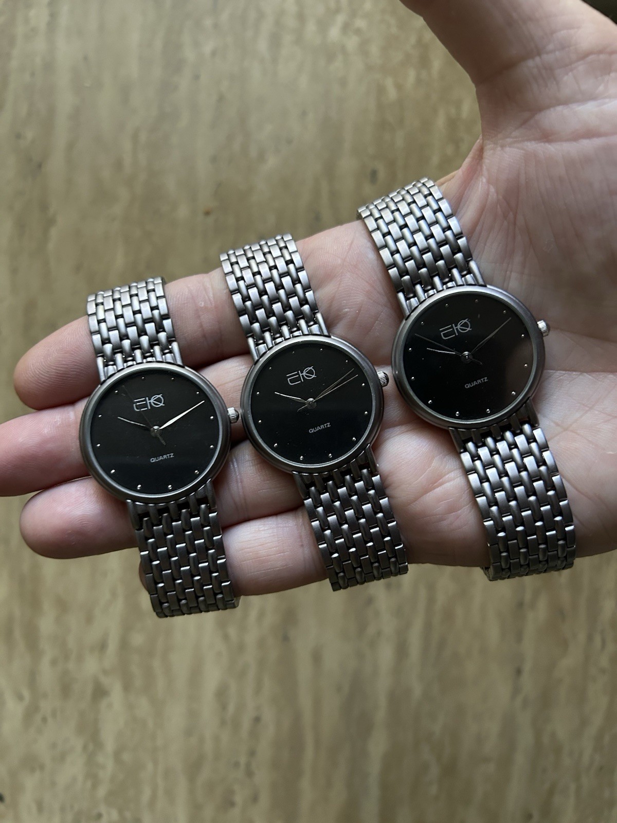3 New Gunmetal Men’s Japan Quartz Watches (buyer Gets All 3)