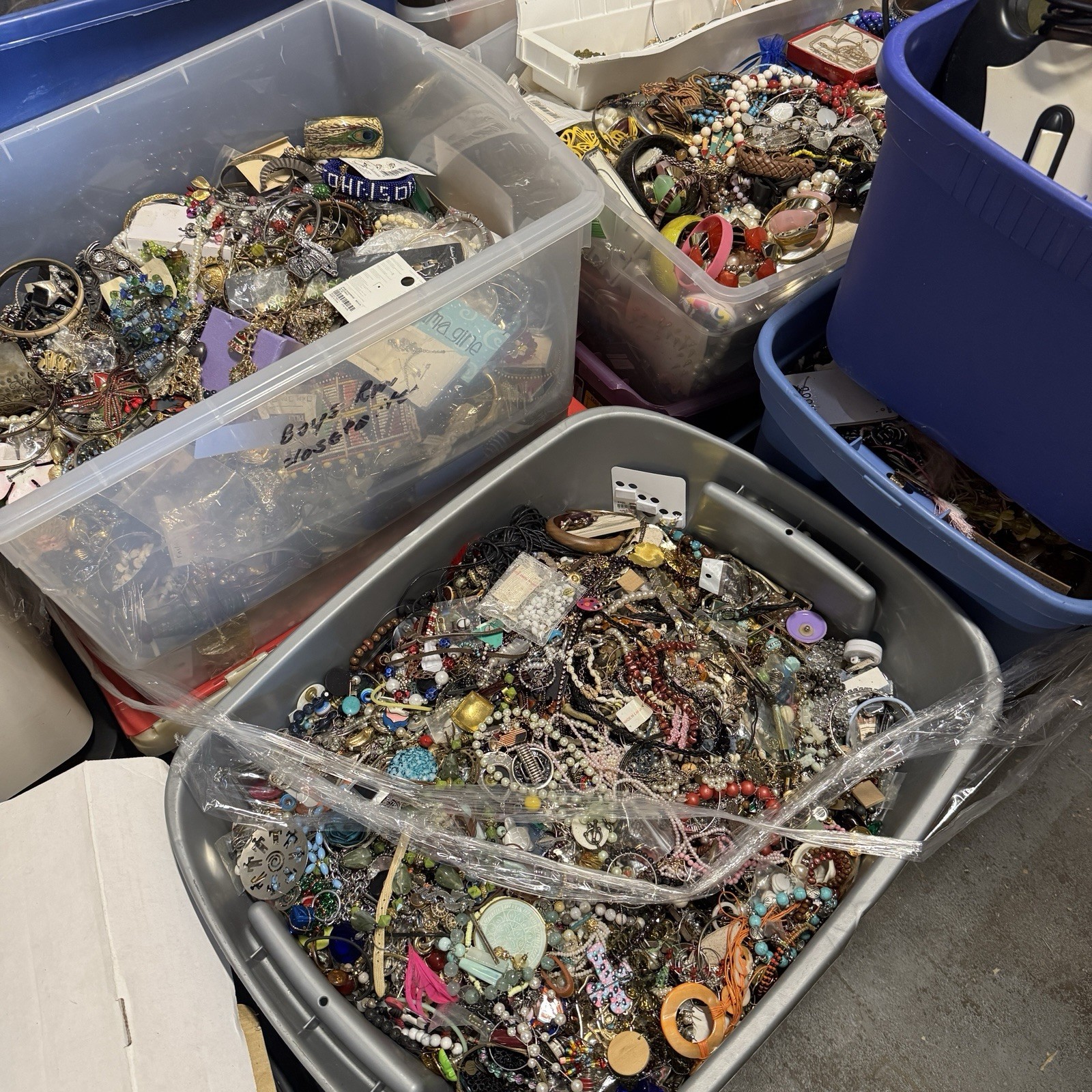 5 Pound Unsorted Tangled Jewelry Vintage Modern Wear Junk Mystery Treasure Hunt