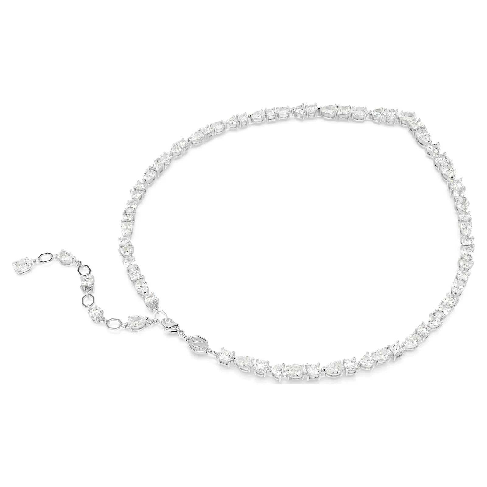 Swarovski Mesmera Necklace Mixed Cuts, White, Rhodium Plated 5665242