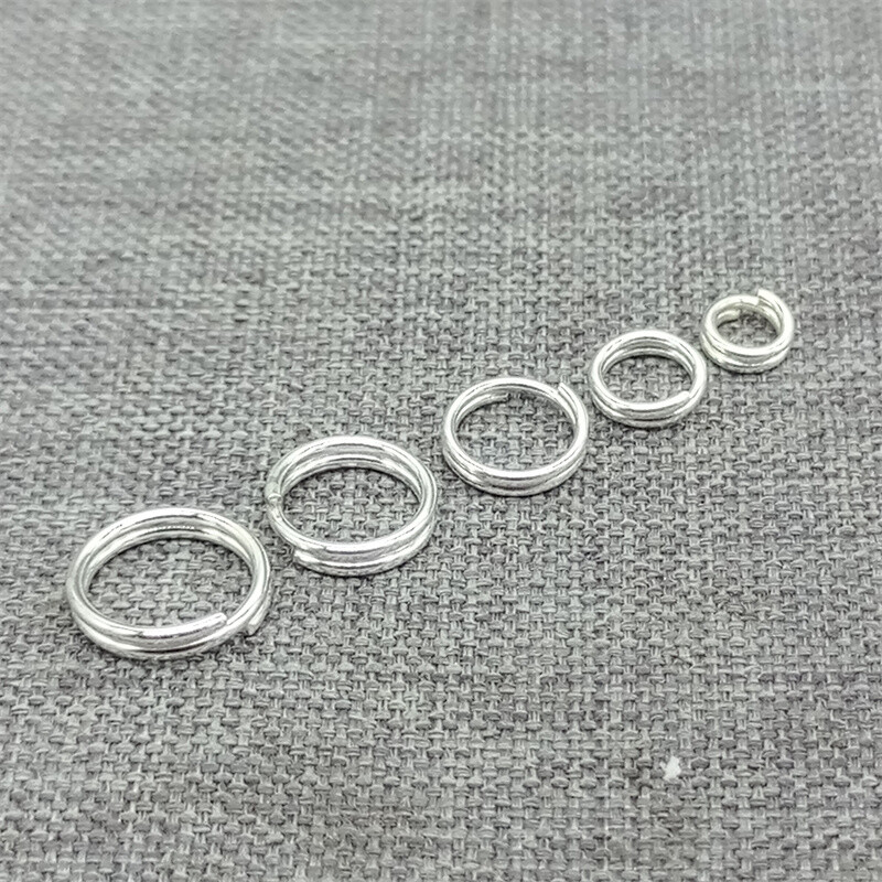30pcs of 925 Sterling Silver Split Rings 4mm 5mm 6mm 7mm 8mm for Jewelry Making