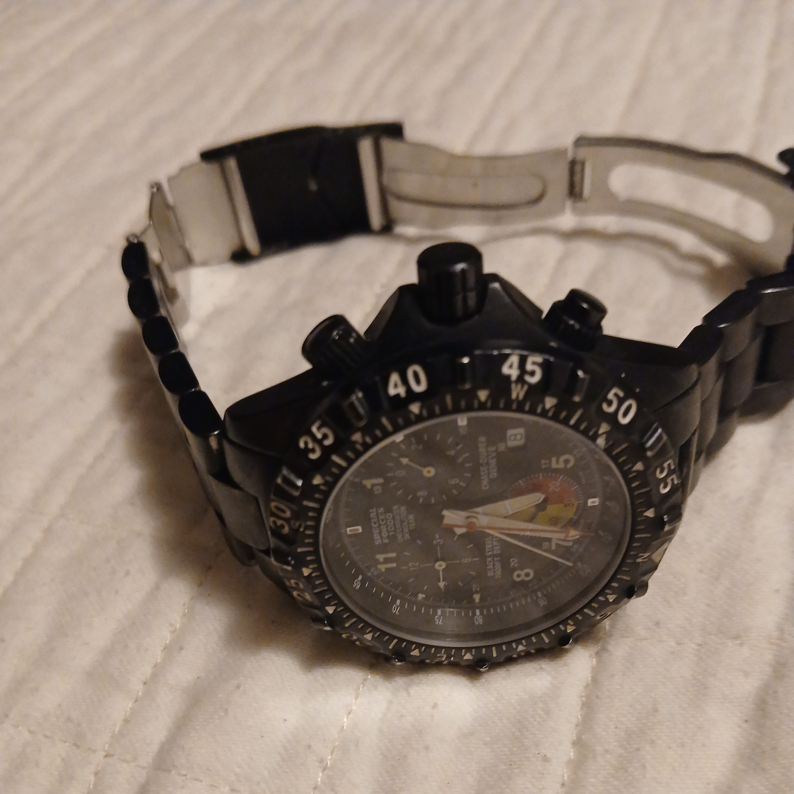 Chase-Durer Special Forces 1000 UDT Black Rare Burn Notice Watch