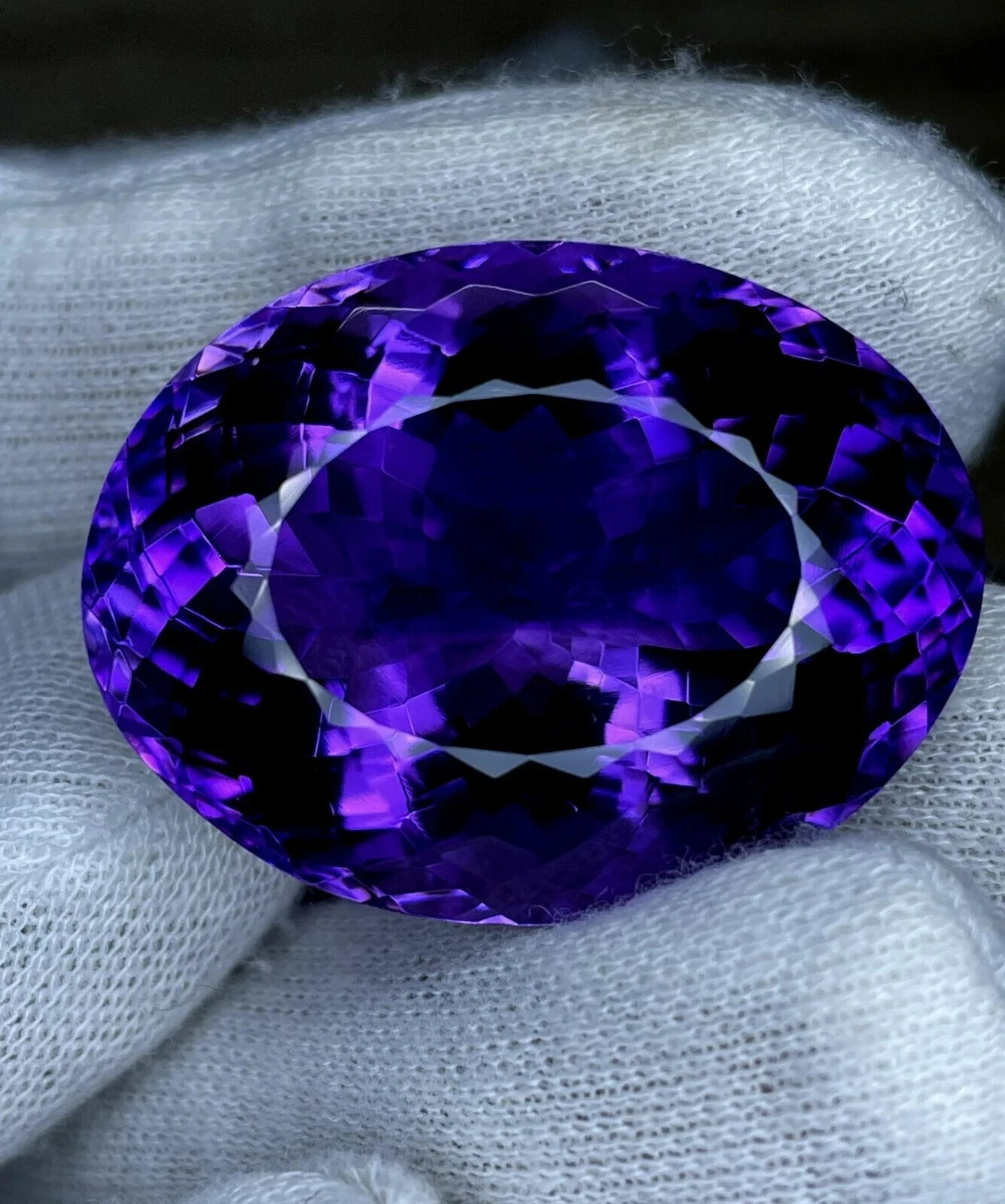Amethyst Oval Cut Natural Purple Colour 95+ Ct EGL Certified Loose Gemstone