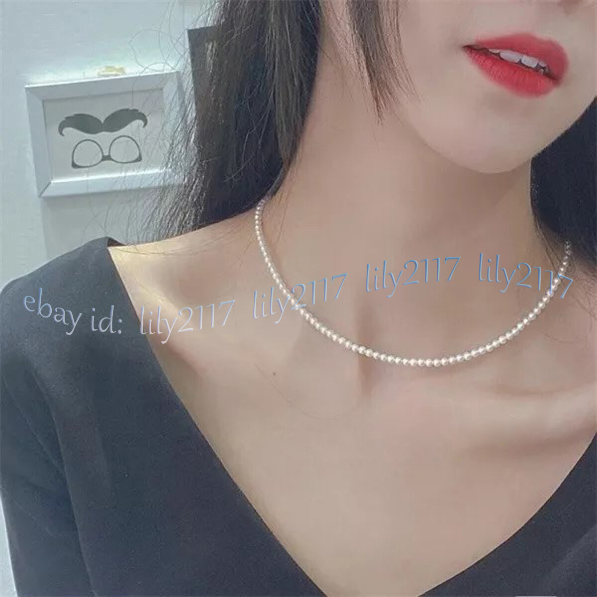 Mini AAA 2-3mm Real Natural White Akoya Pearl Necklace 14-25” 14k Gold Clasp