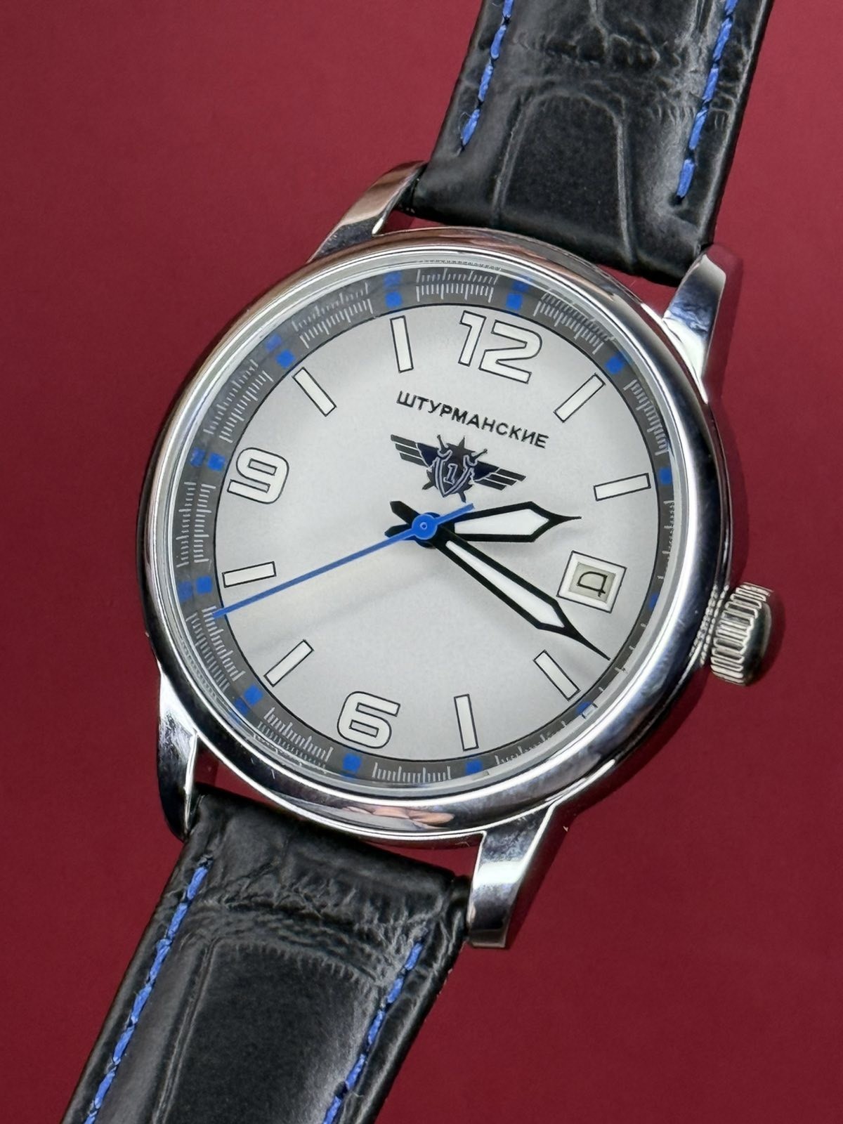 Aviator Watch Mechanical Pilot Soviet USSR Military Calendar Men Day Raketa
