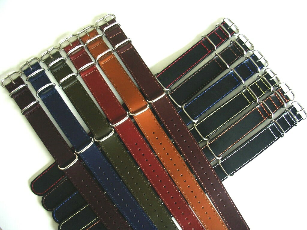 NATO ® UTC Shell Oily leather Pilot watch band RAF strap G10 Military IW SUISSE