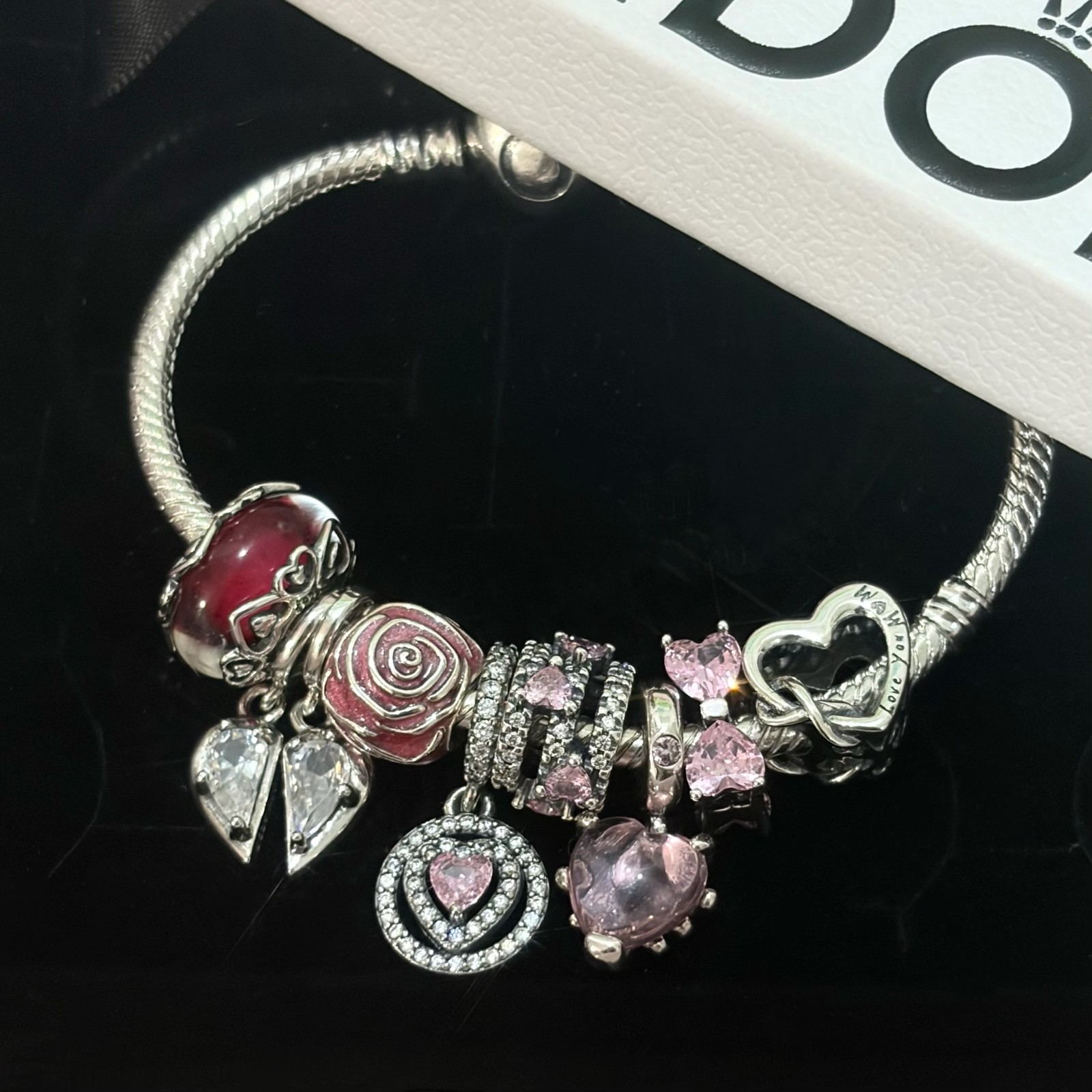 PANDORA Pink Bow Charm Sterling Silver, #794253C01, Valentine’s Day Gift