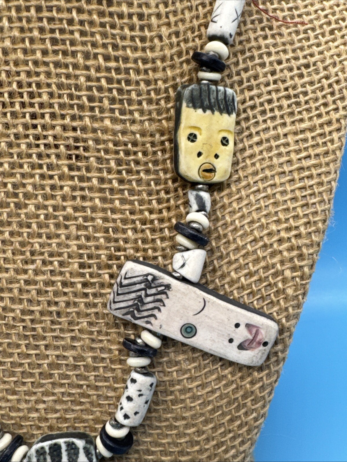 C’est Levy Everyday People Handmade Clay Faces Necklace