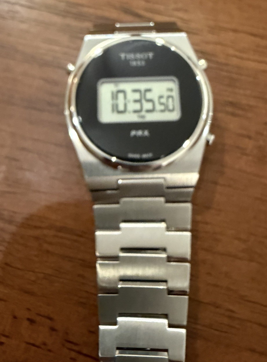 Tissot PRX Quartz Digital Black Dial Men’s Watch T1374631105000 Fantastic Used