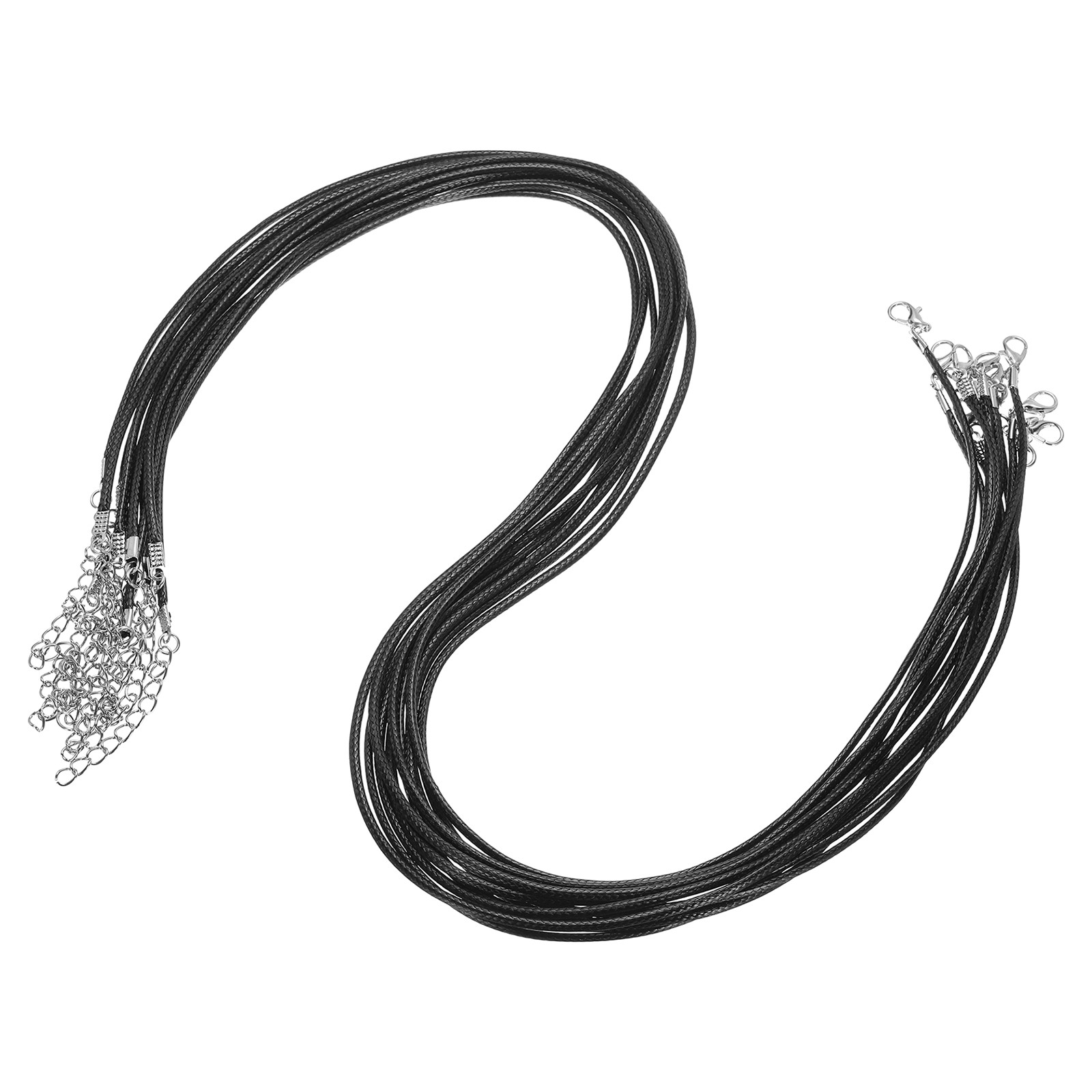 10pcs 24 Inch Waxed Necklace Cord 2mm for Jewelry Making Black