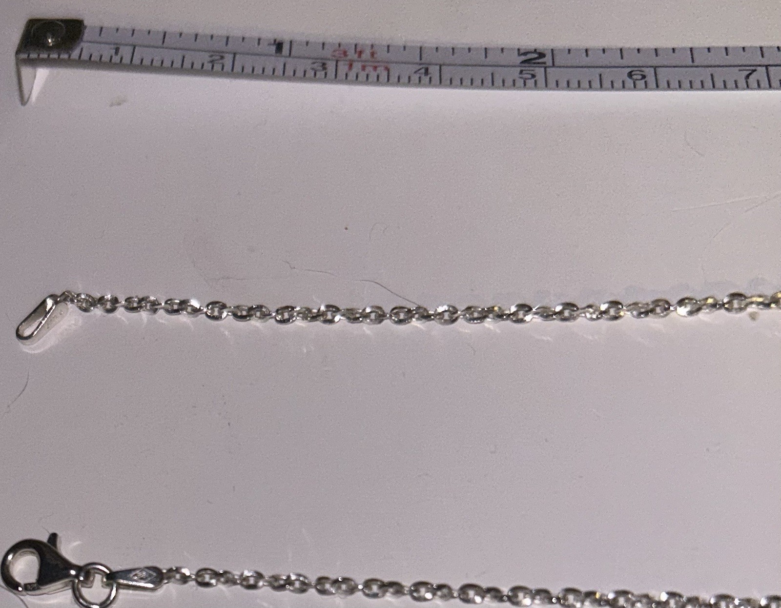 24” Twisted Rock 925 Sterling Silver Unisex Chain 1mm Width 925 Stamped