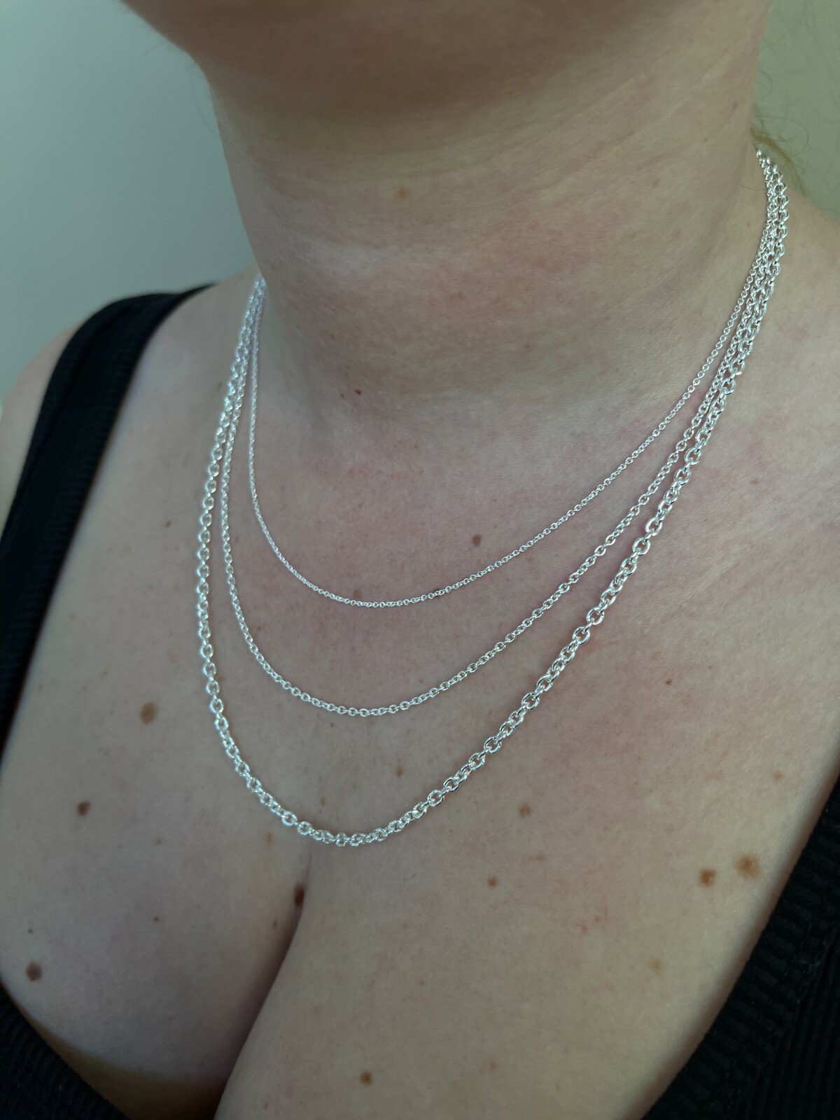 Real Solid 925 Sterling Silver Anchor Cable Chain Rolo Necklace 1mm – 3mm ITALY