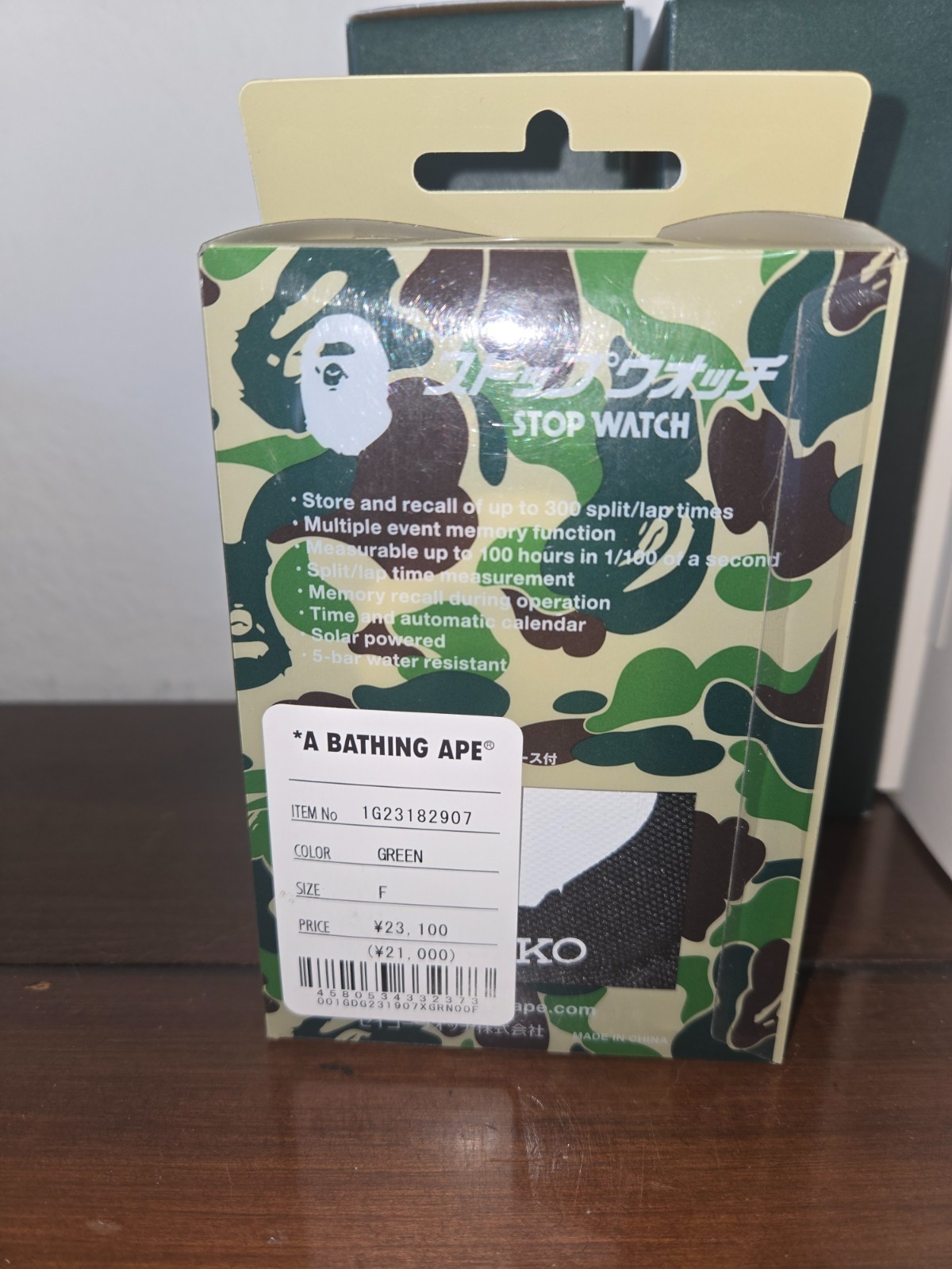 A BATHING APE BAPE X SEIKO ABC CAMO STOP WATCH Brand New