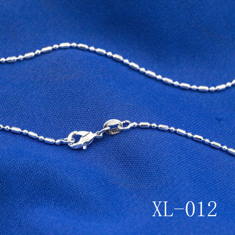 5pcs 925 Silver 16-30inch Necklace Bamboo Ball Chain Fashion Clavicle Jewelry