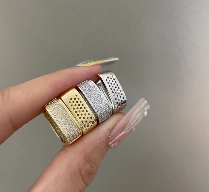 Women 925 Sterling Silver Plated U Micro Pave CZ Square Huggie Hoop Earrings A32
