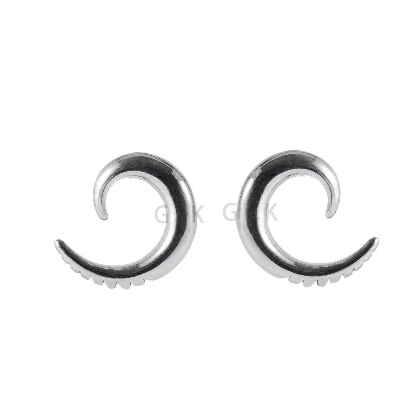 2Pcs Stainless Steel Long Tail Earring Ear Gauges Plugs Expander Earlets 2G 6mm