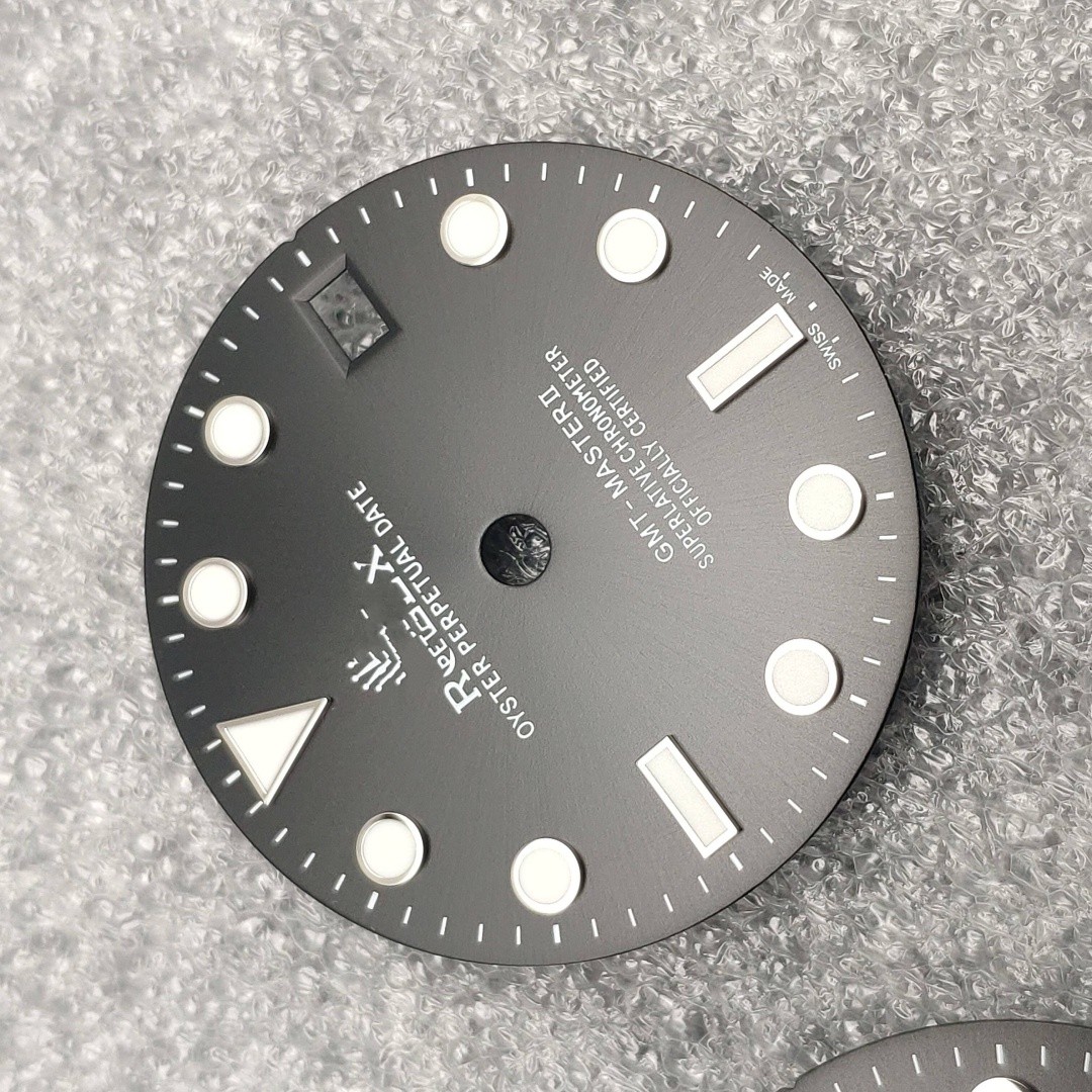 28.5mm GMT Watch Dial Ice Blue Luminous for NH34 Movement Watch Parts
