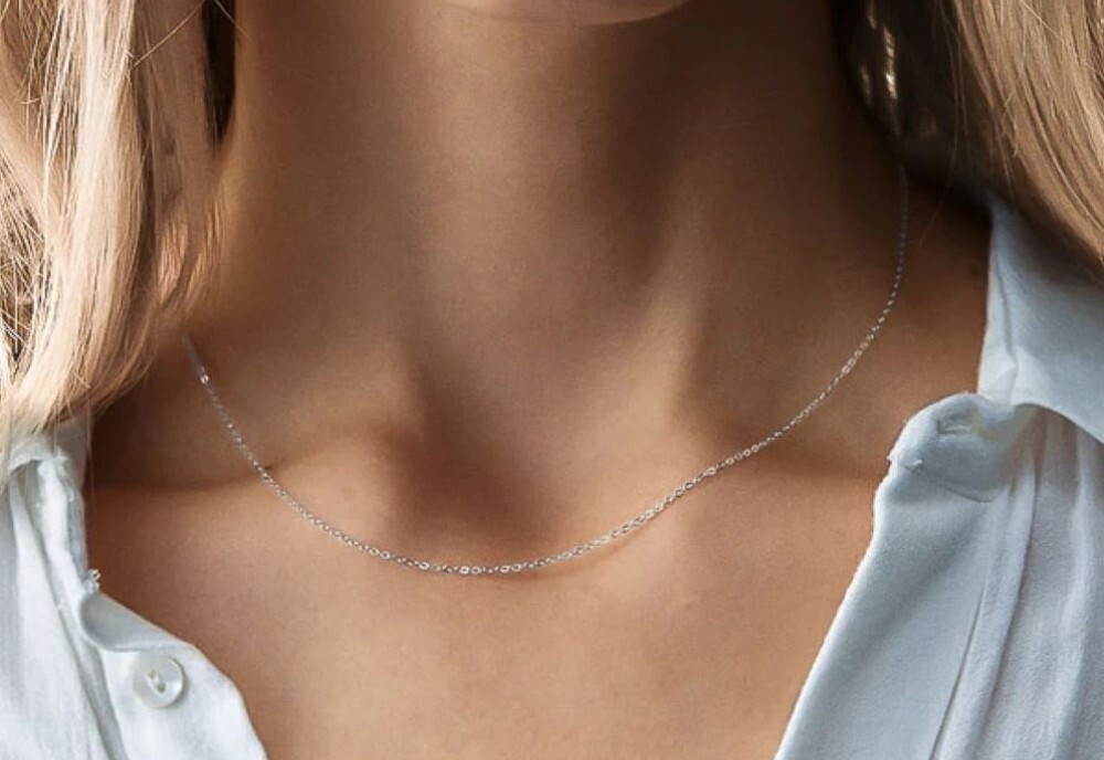 Italian Made 925 Sterling Silver 1MM Thin & Sturdy Cable Chain Necklace 16″-24″