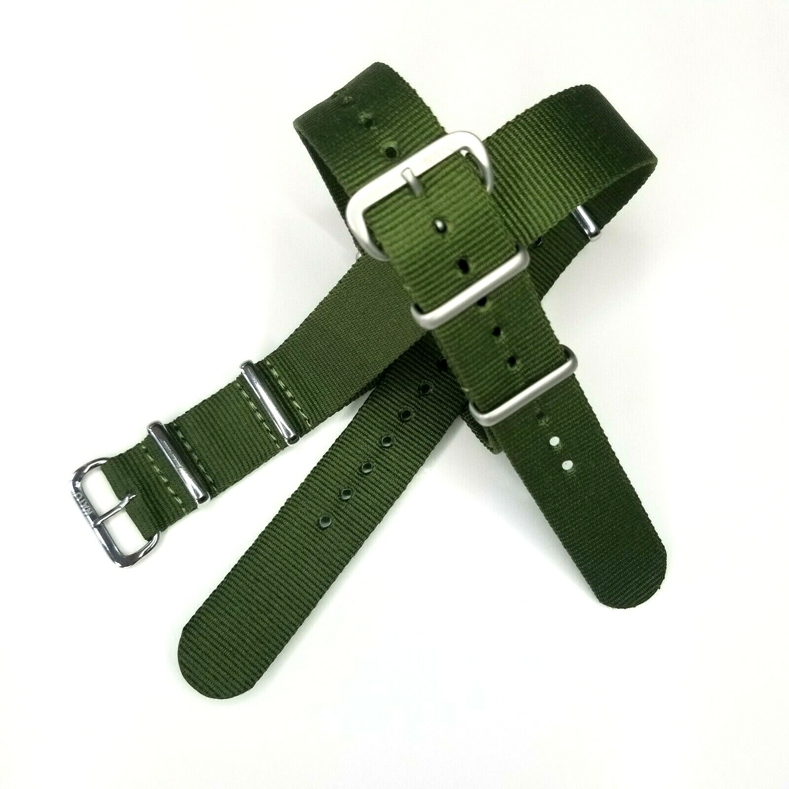 18mm Green NATO G10 strap Ballistic nylon military Mil Spec MoD watch band USA