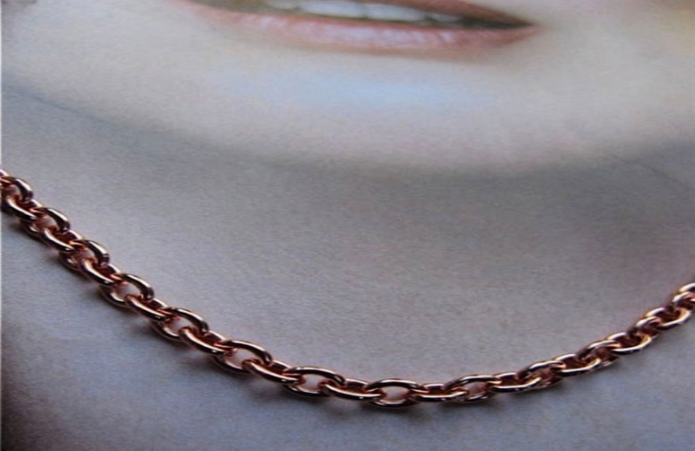 Solid Copper Chain CN615G – 1/8 of an inch wide. Available in 18 to 30 inches.