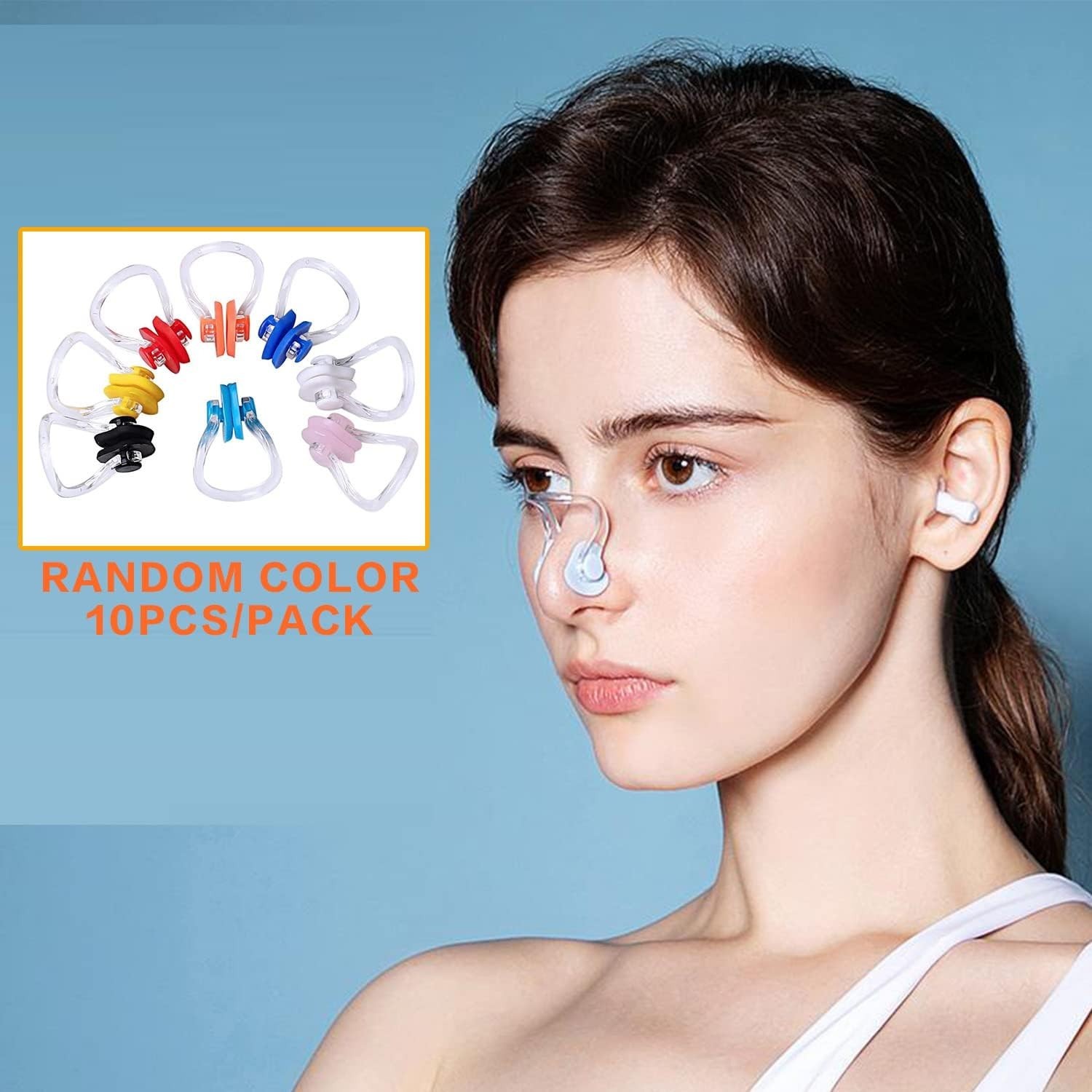 10Pcs Nose Clips for Divers and Swimmers Nose Plugs for Kids and Adults