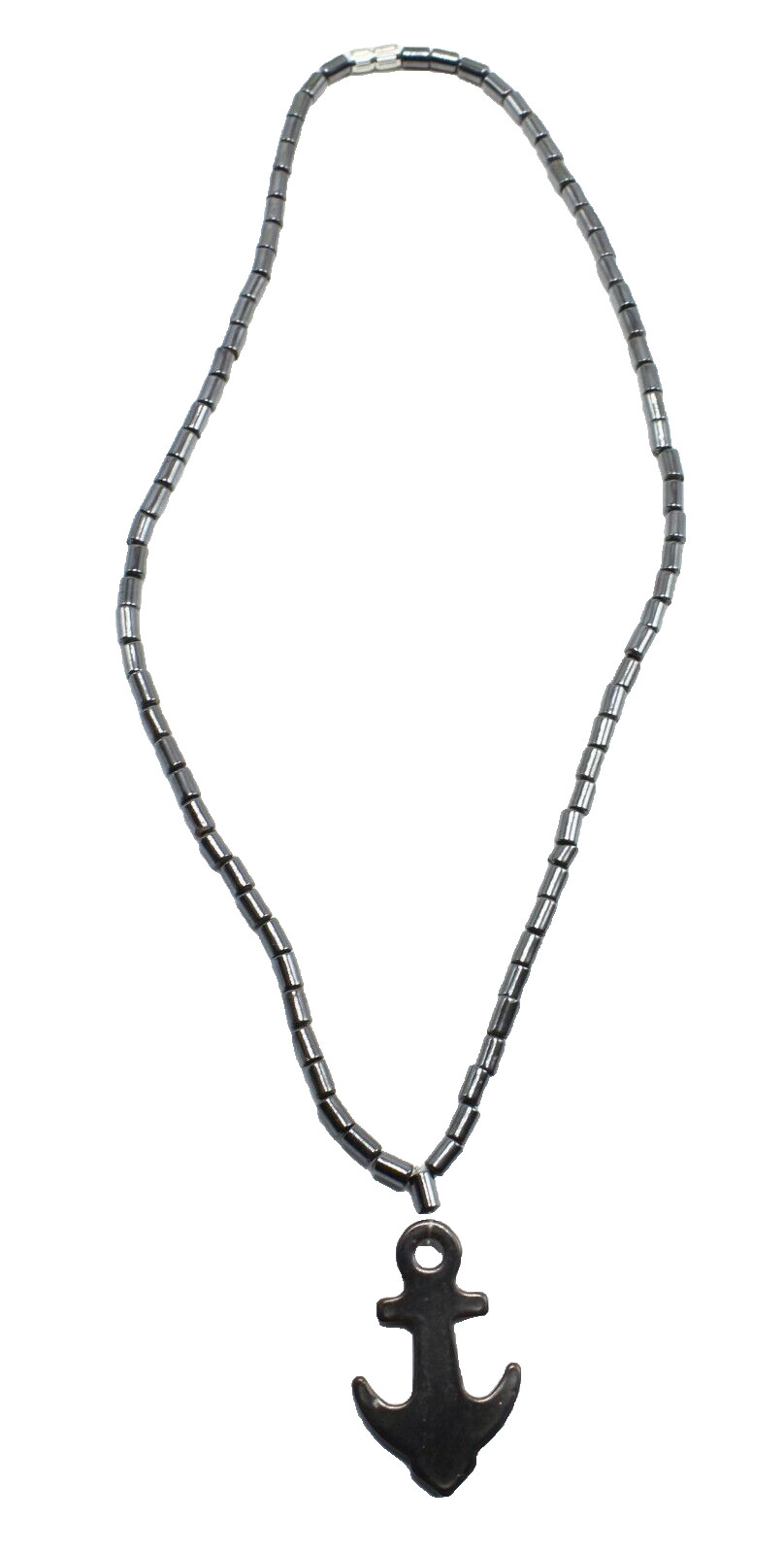 New Hematite Anchor Pendant Necklace with Barrel Clasp #N2752