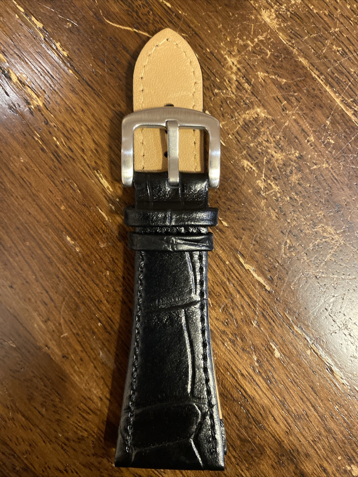 30mm Genuine Leather Watch Strap. White Stitching Available Upon Buyer’s Request