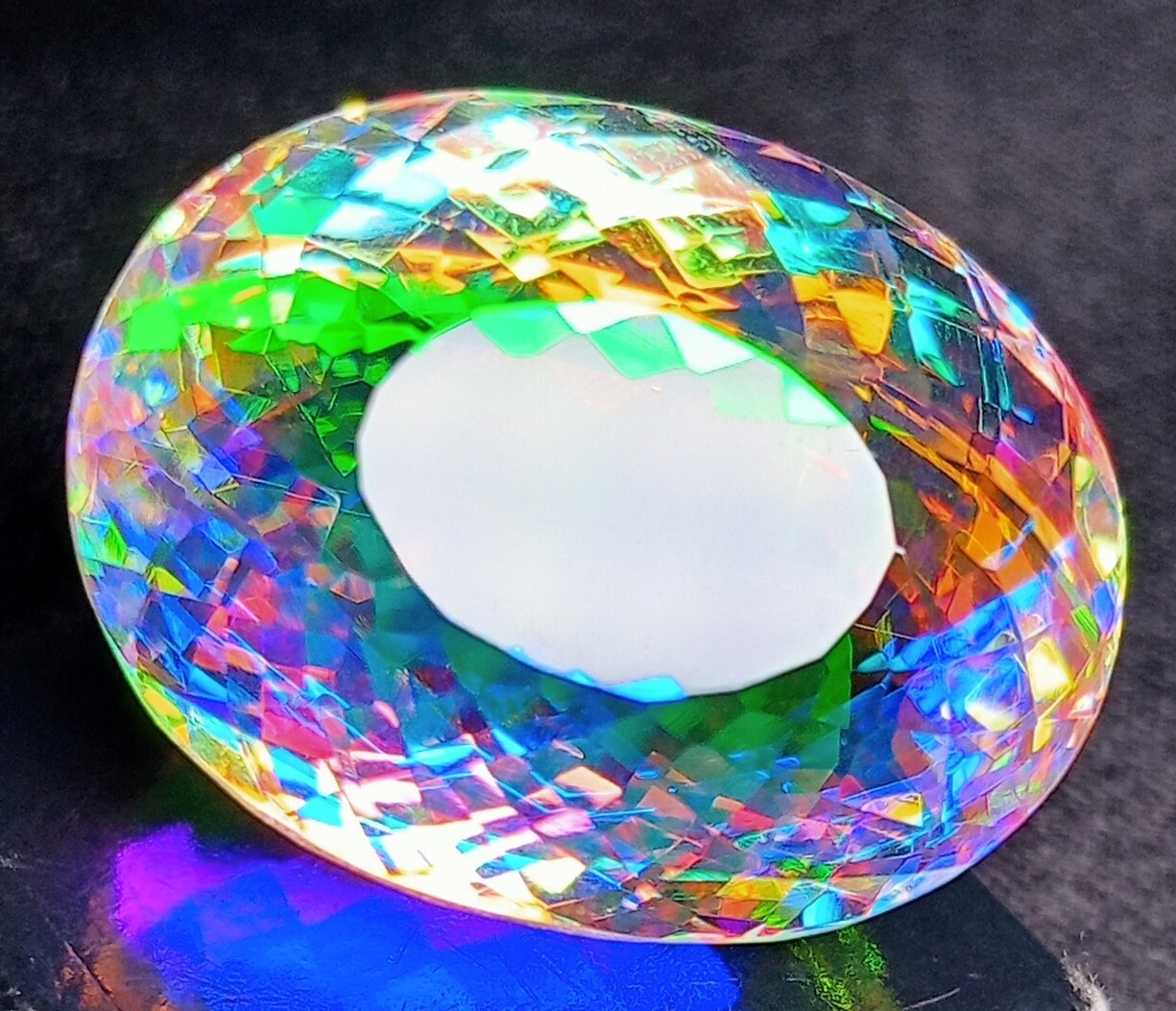 Mystic Topaz Natural Rainbow Certified Oval Cut Excellent 67.80Ct Loose Gemstone