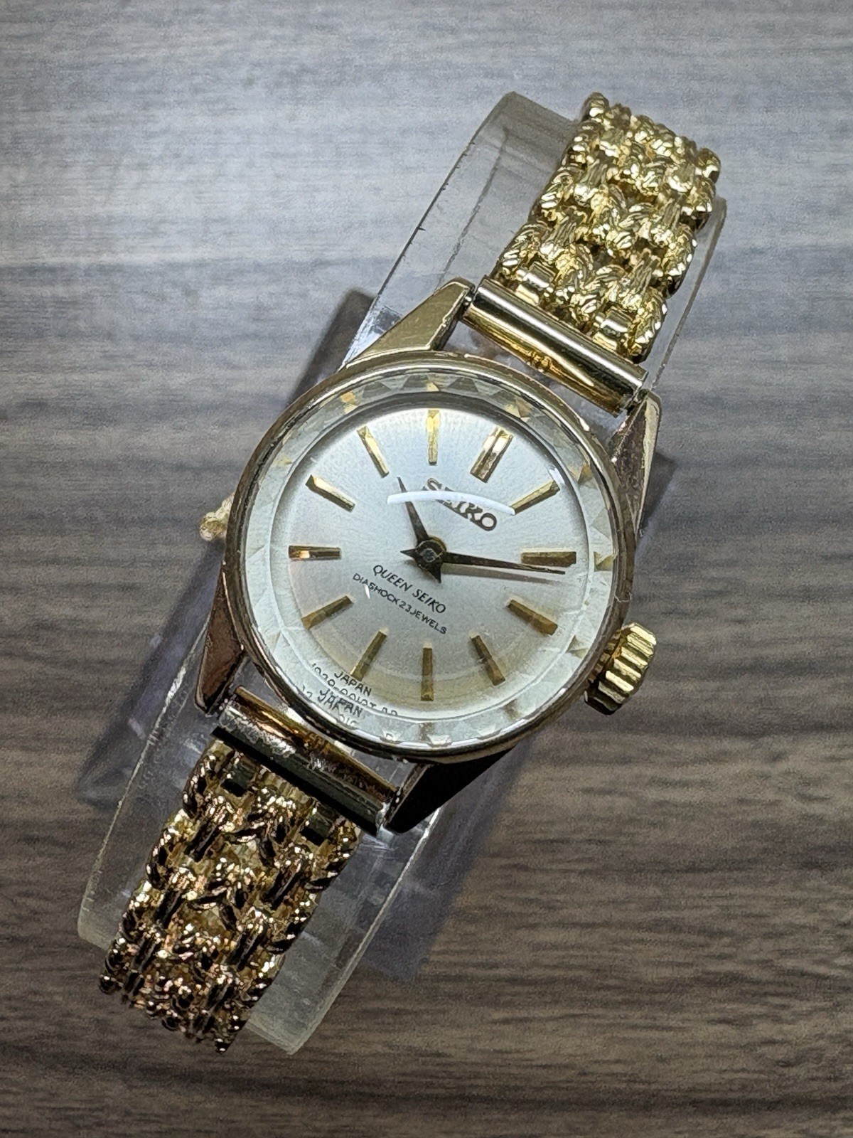 SEIKO Queen Seiko 1020-0010 Vintage 1975 Hand-Winding Ladies Watch 14K GF Japan