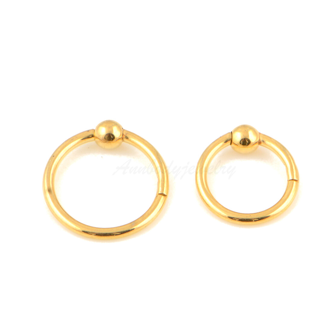 16G 8mm 10mm Hinged Ball Closure Segment Captive Bead Ring Nose Hoop Septum Ring
